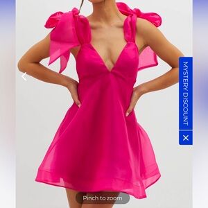 SOLD NWOT Pink Bow Mini Dress